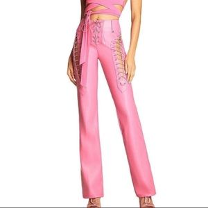 I am Gia pink leather pants